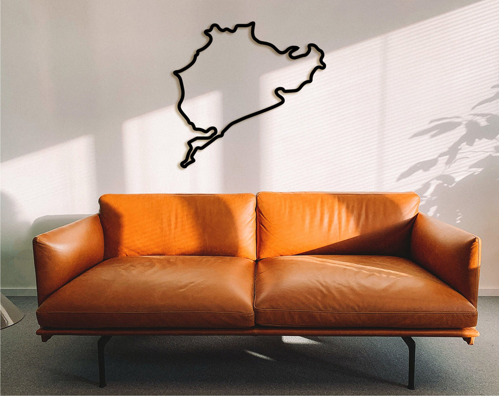 Nurburgring Race Track Wall Art, Motorsport Circuit, Wood Housewarming Gift