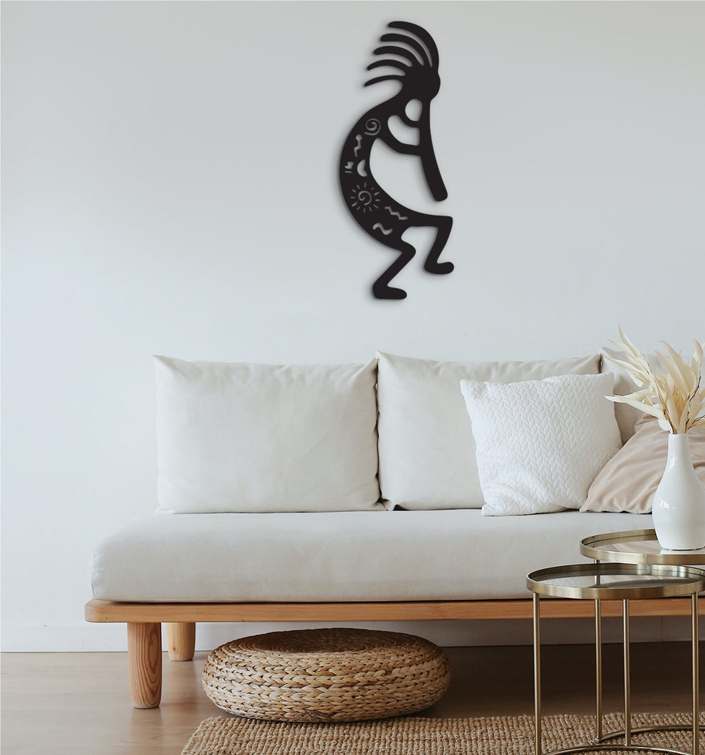 Kokopelli Wood Wall Decor: Pagan Fertility Symbol Art