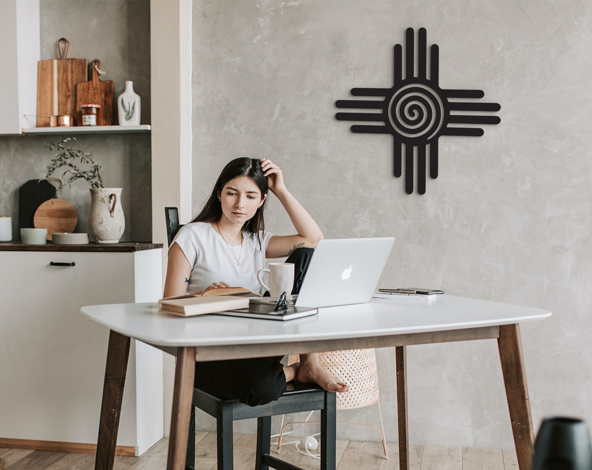 Zia Symbol Wood Wall Art: New Mexico Decor