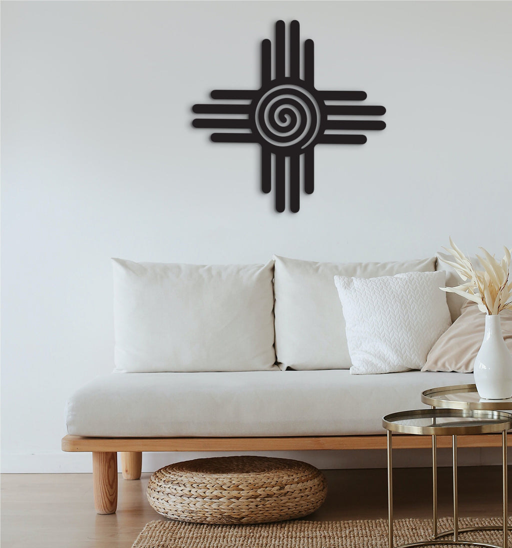 Zia Symbol Wood Wall Art: New Mexico Decor