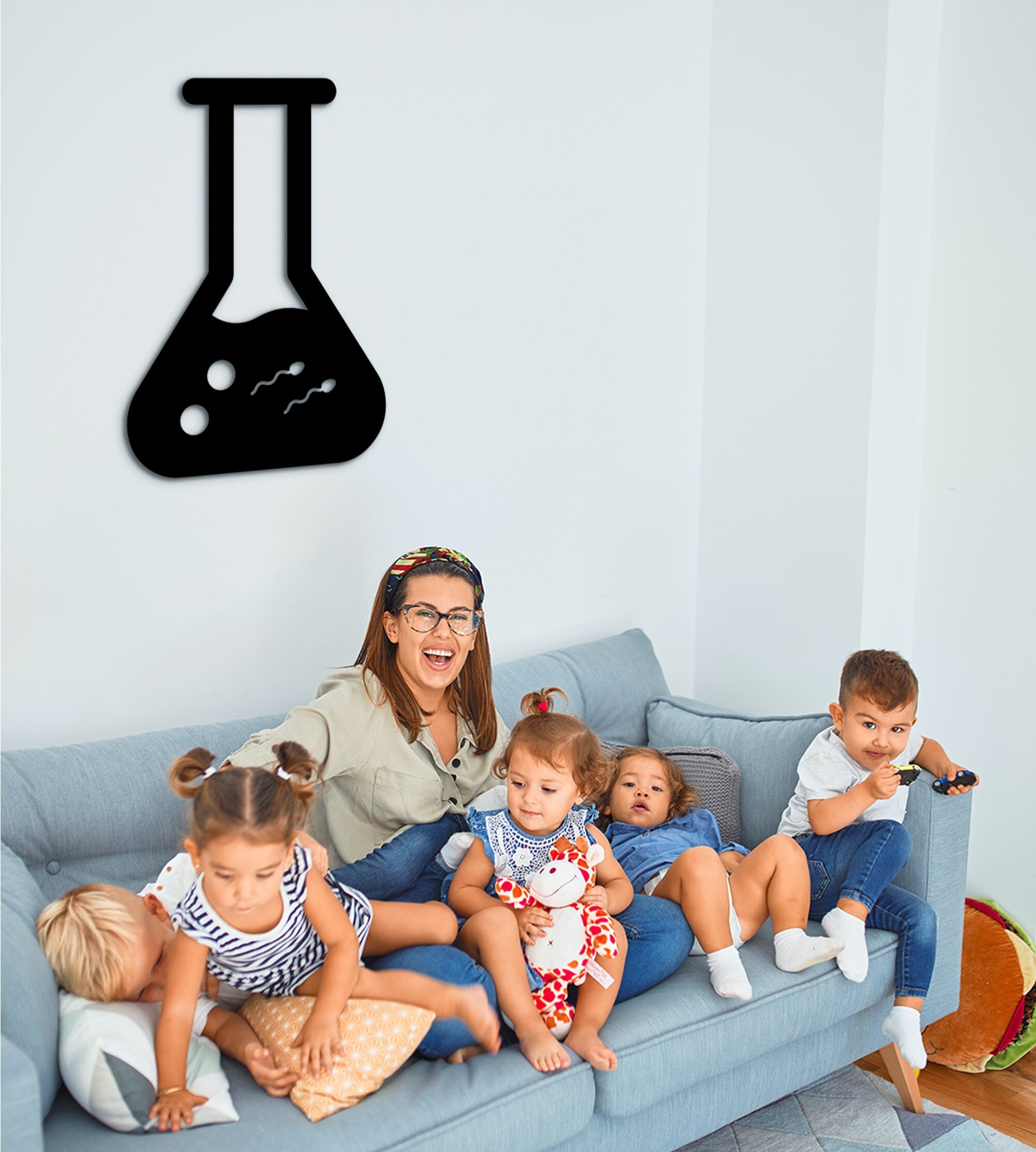 3D Test Tube Wall Art: Medical Lab Decor, Science Gift