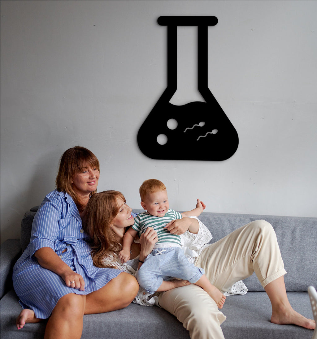 3D Test Tube Wall Art: Medical Lab Decor, Science Gift