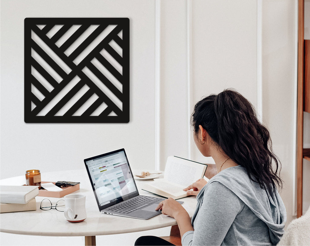 Geometric Wood Wall Art: Laser Cut Modern Home Decor