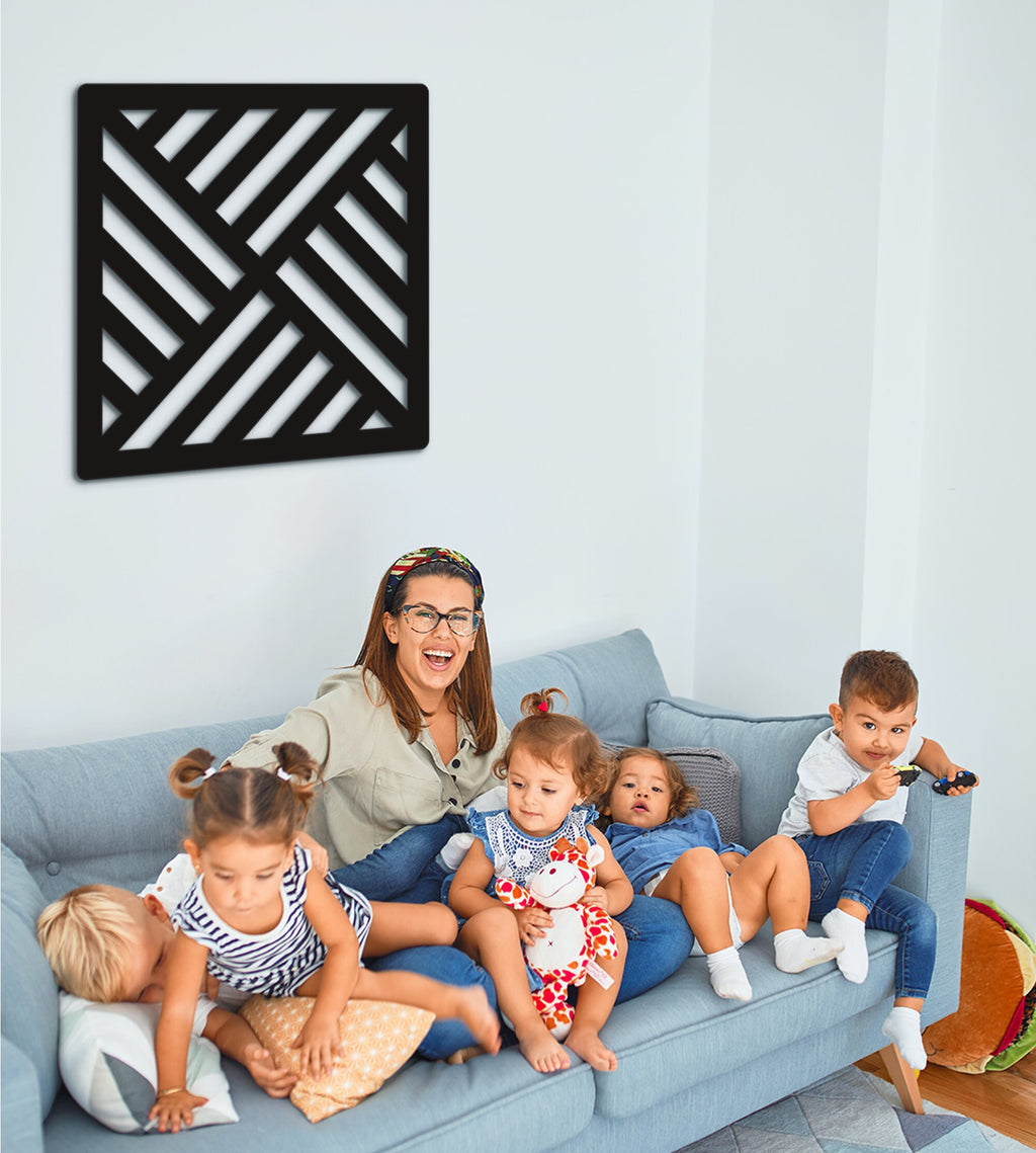 Geometric Wood Wall Art: Laser Cut Modern Home Decor