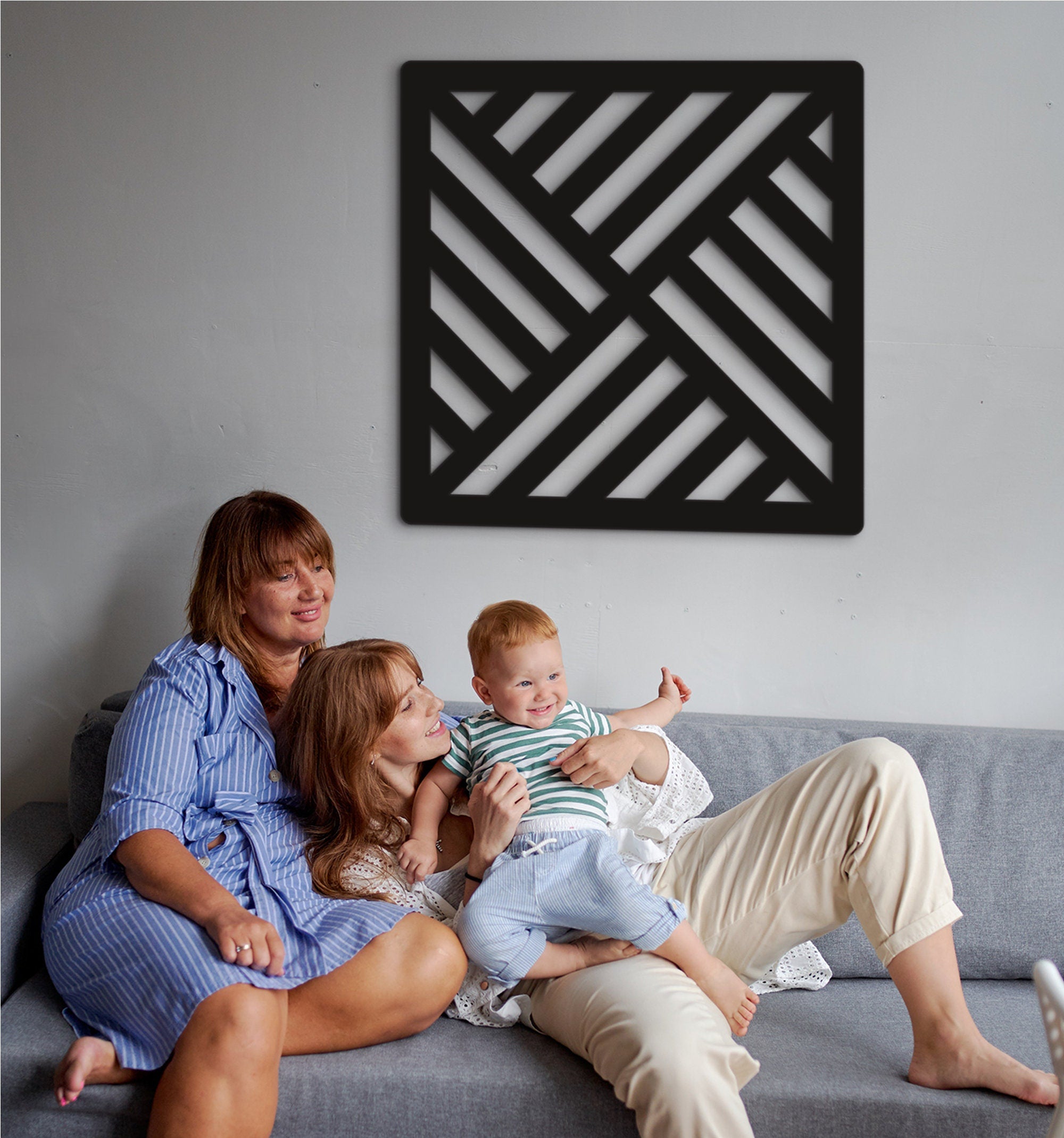 Geometric Wood Wall Art: Laser Cut Modern Home Decor