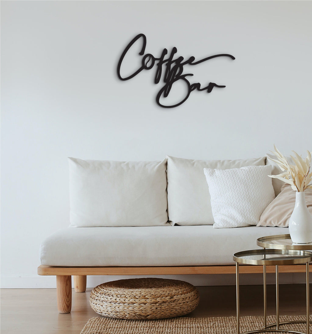 Coffee Bar Wood Sign: Laser Cut Wall Decor