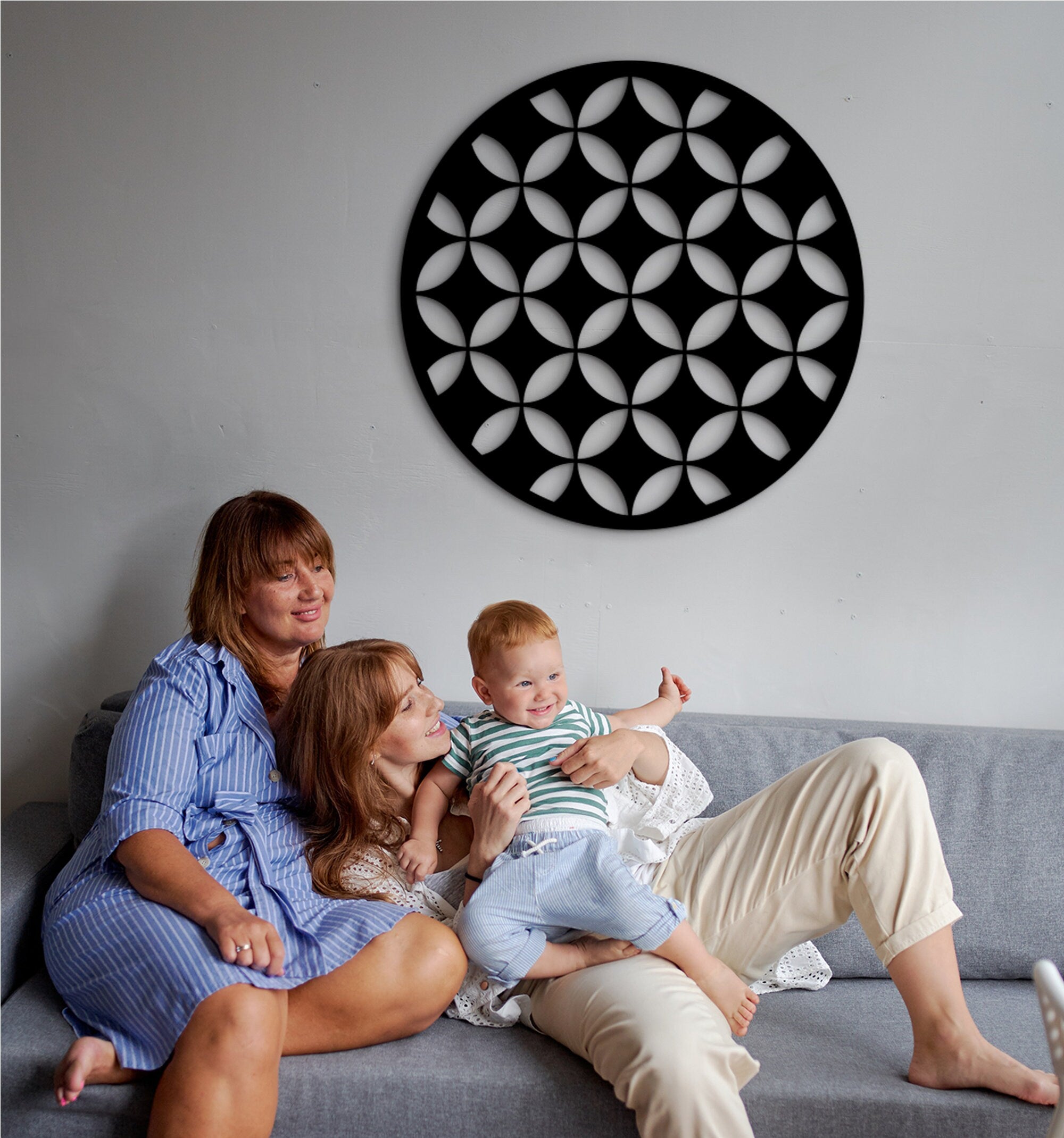 Sacred Geometry Wall Art: Laser Cut Wood Decor