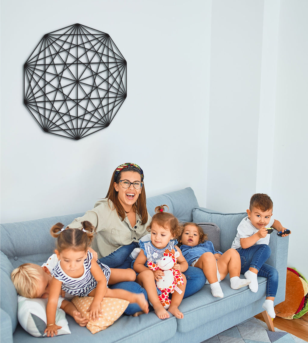 Geometric Wood Wall Art: Laser Cut Home Decor