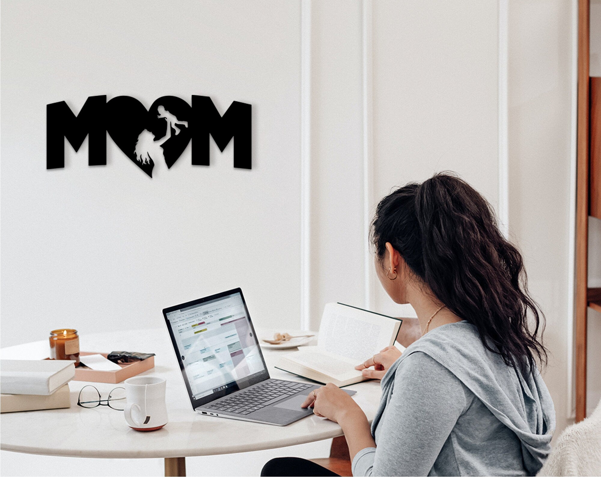 3D Shadow Mom Wall Decor, Gift for Mom