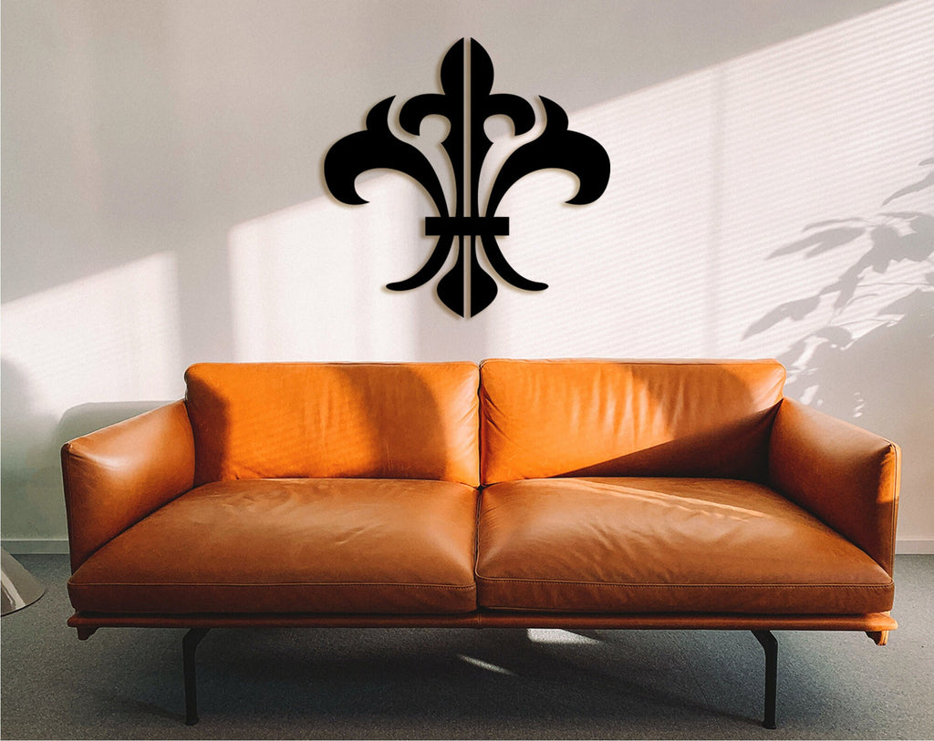 Fleur De Lis Wood Wall Art: Handcrafted Distressed Decor