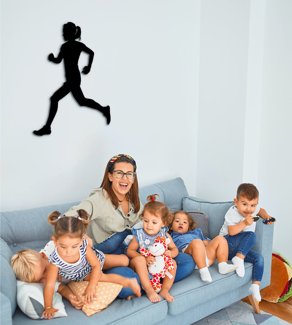 Runner Wall Art: Geometric Sports Decor, Gift for Athlete