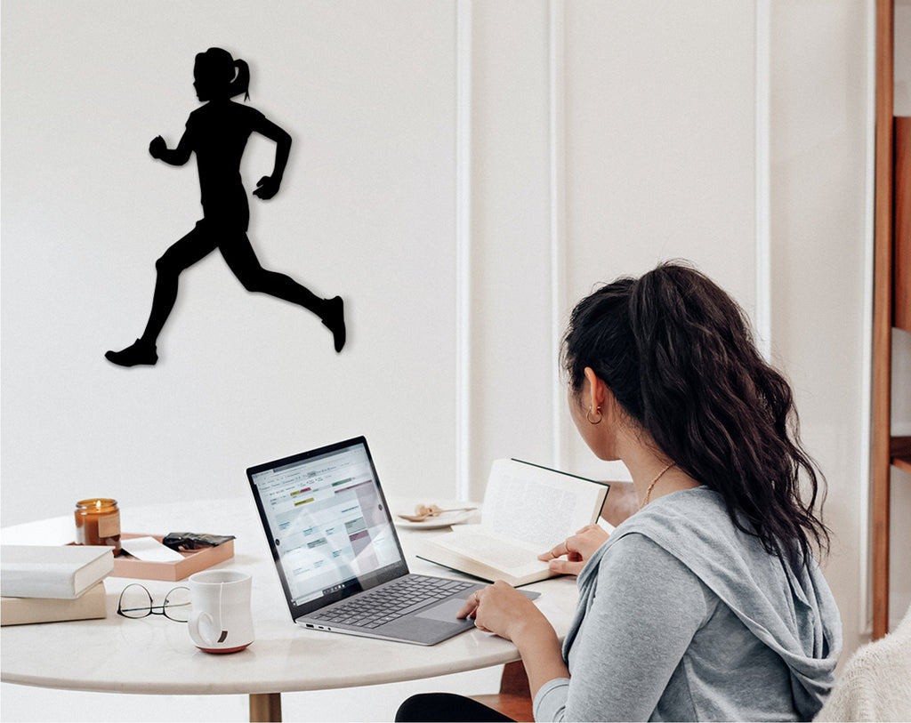 Runner Wall Art: Geometric Sports Decor, Gift for Athlete