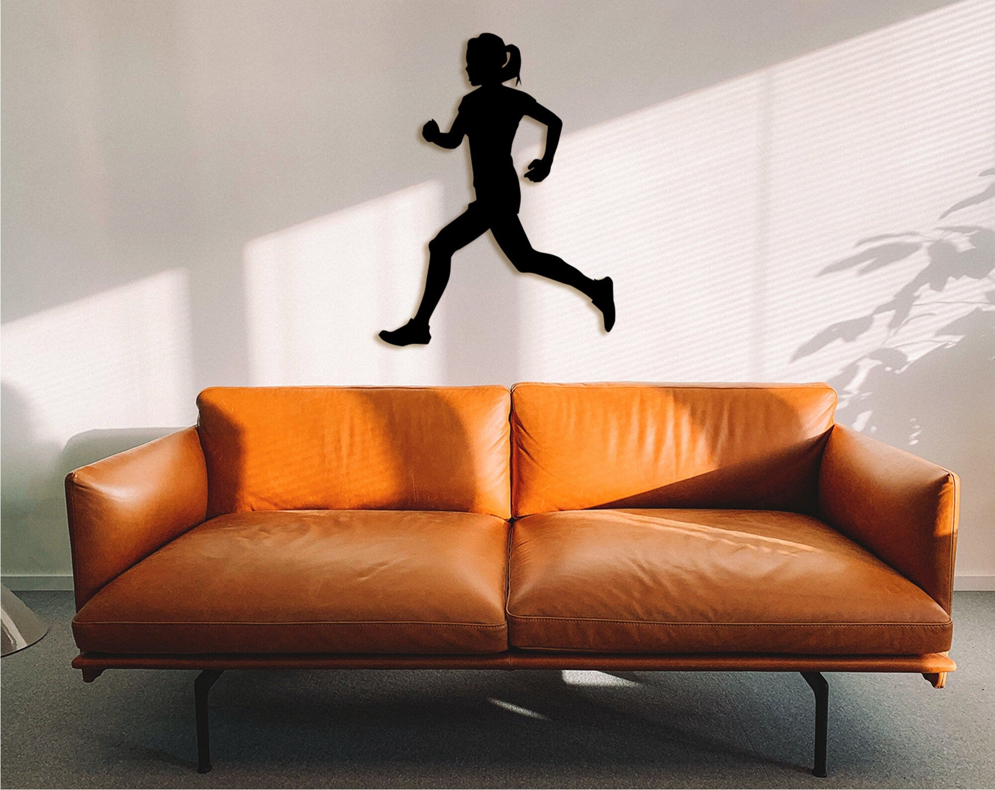 Runner Wall Art: Geometric Sports Decor, Gift for Athlete