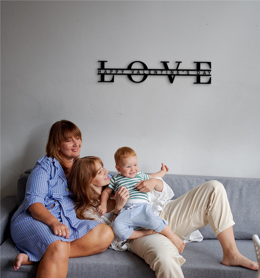 Valentines Day Wood Wall Decor: Elegant Office Art