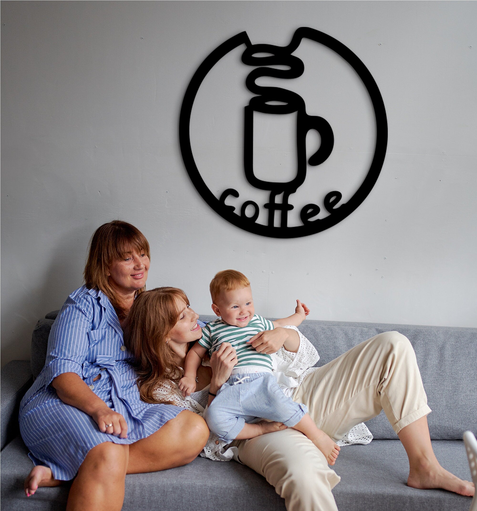 Coffee Bar Wood Sign: 3D Shadow Wall Decor