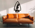 Geometric Lizard Wood Wall Art: Minimalist Gecko Decor