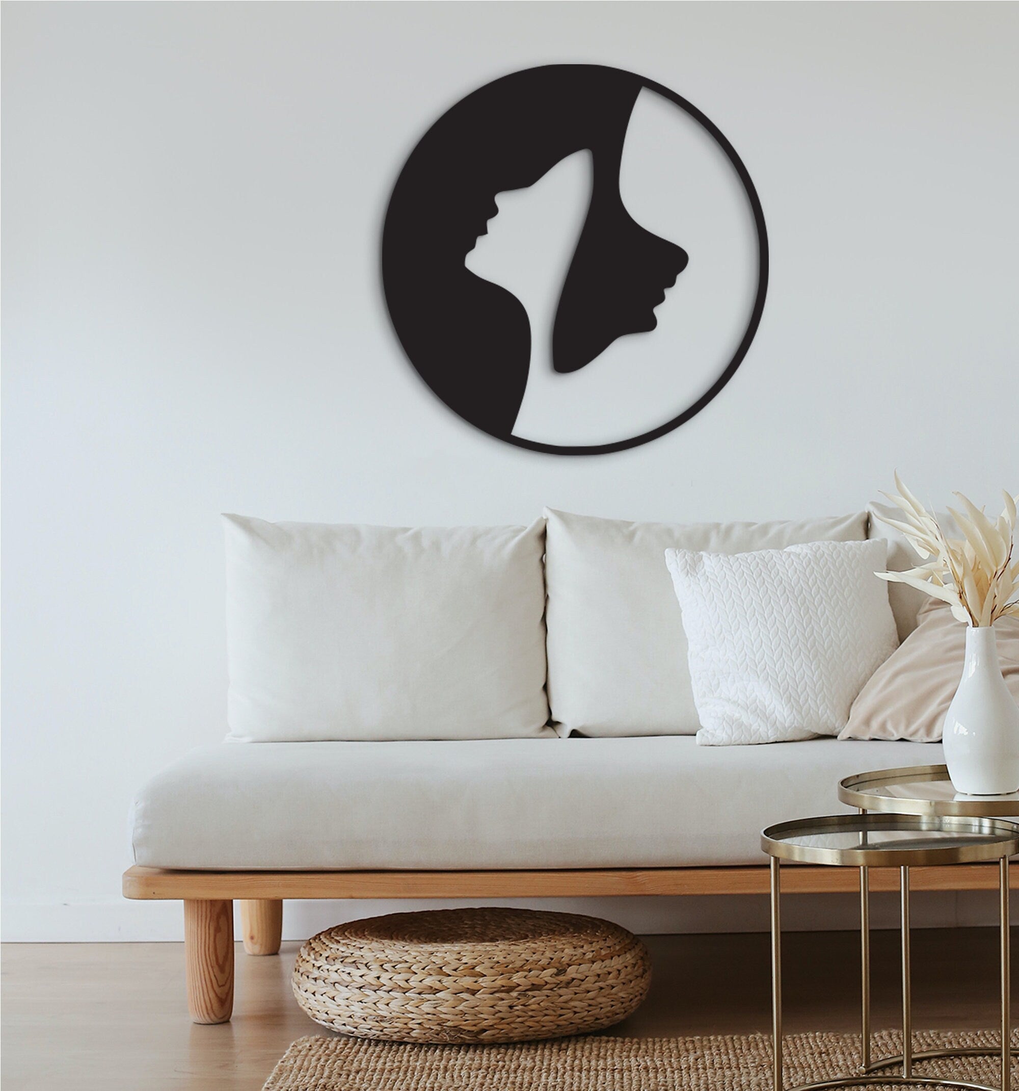 Ying Yang Wood Wall Art: 3D Shadow Decor