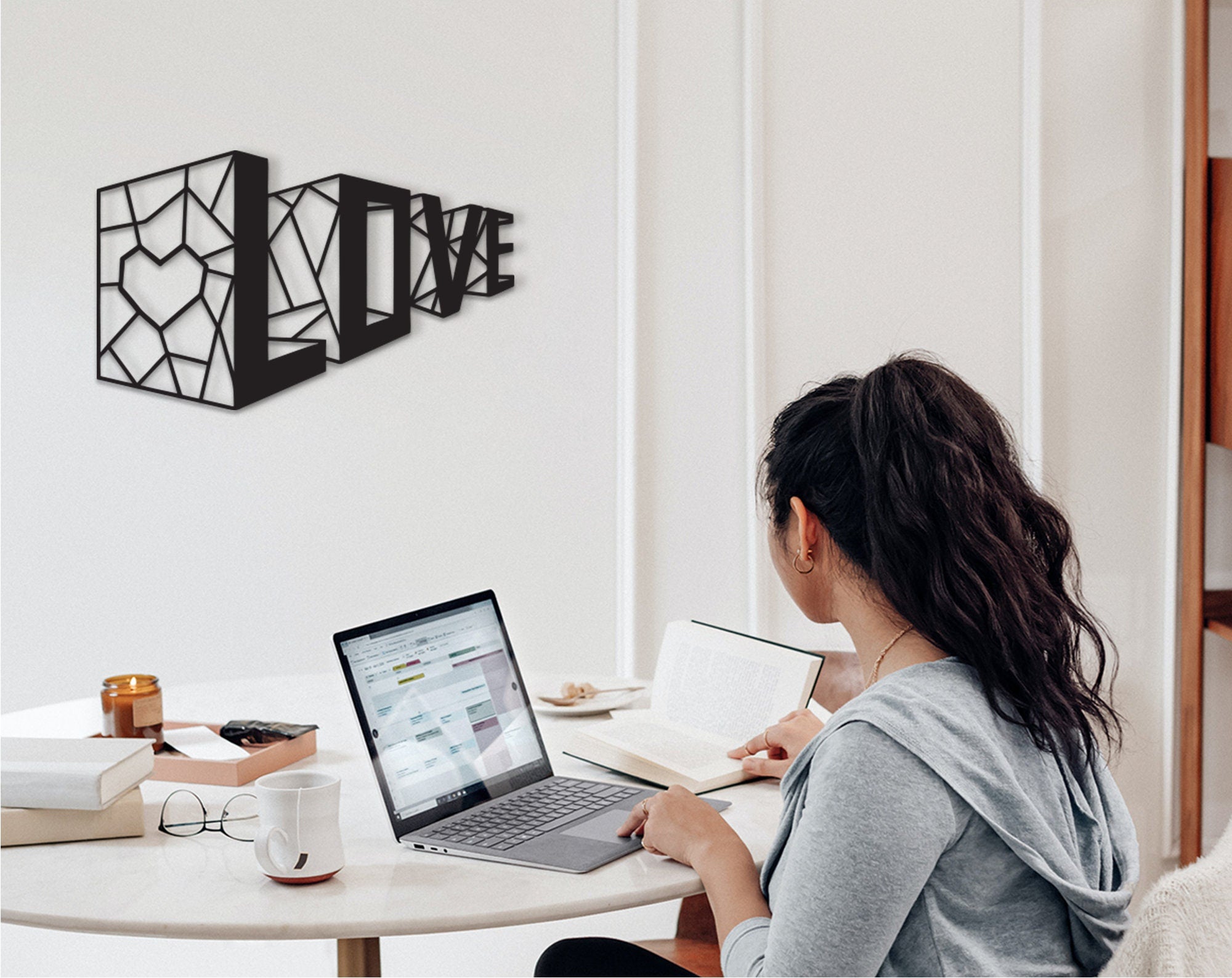 Love Wood Wall Art: 3D Shadow Home Decor