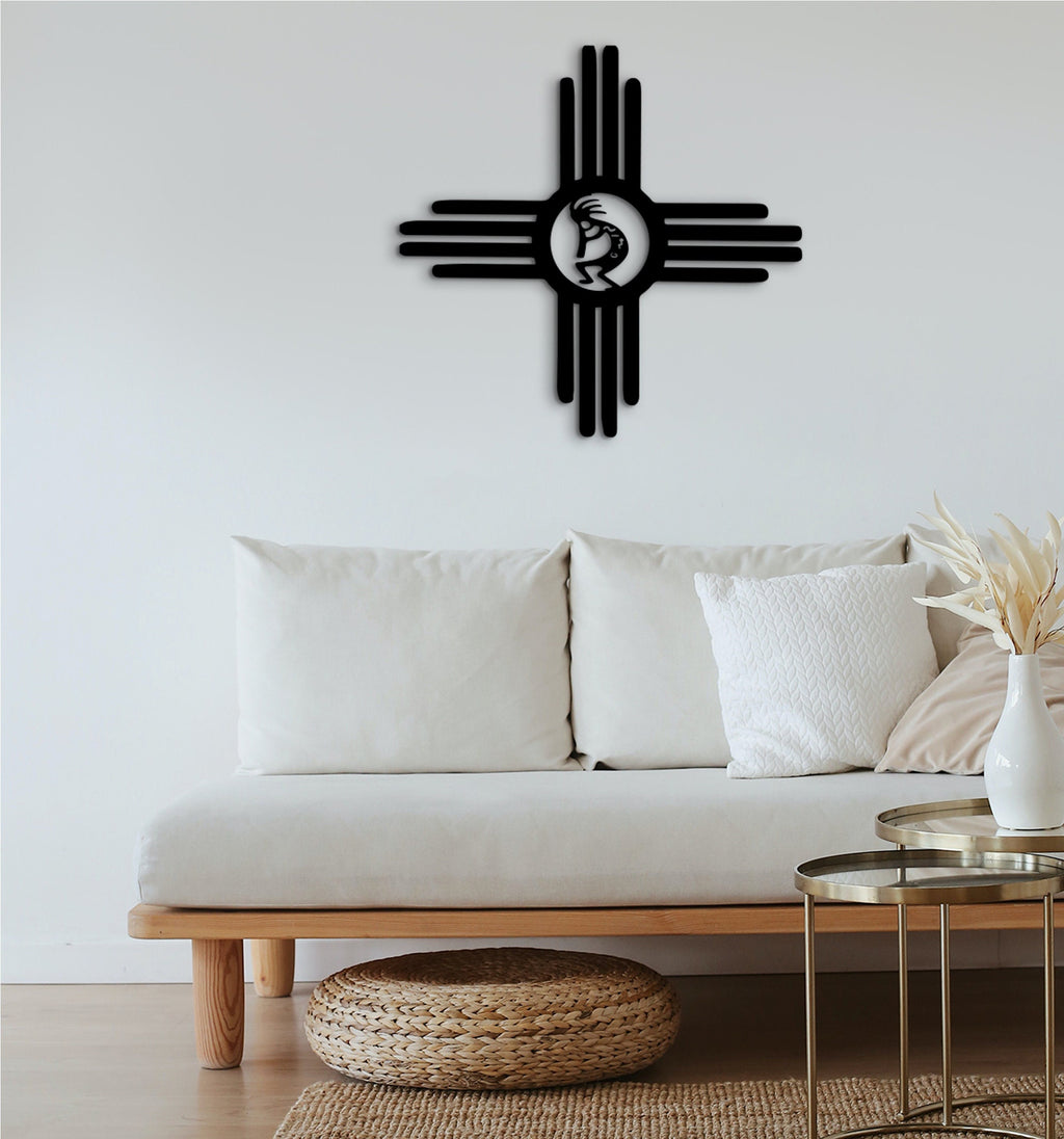Kokopelli Art Wood Wall Decor: 3D Shadow Effect