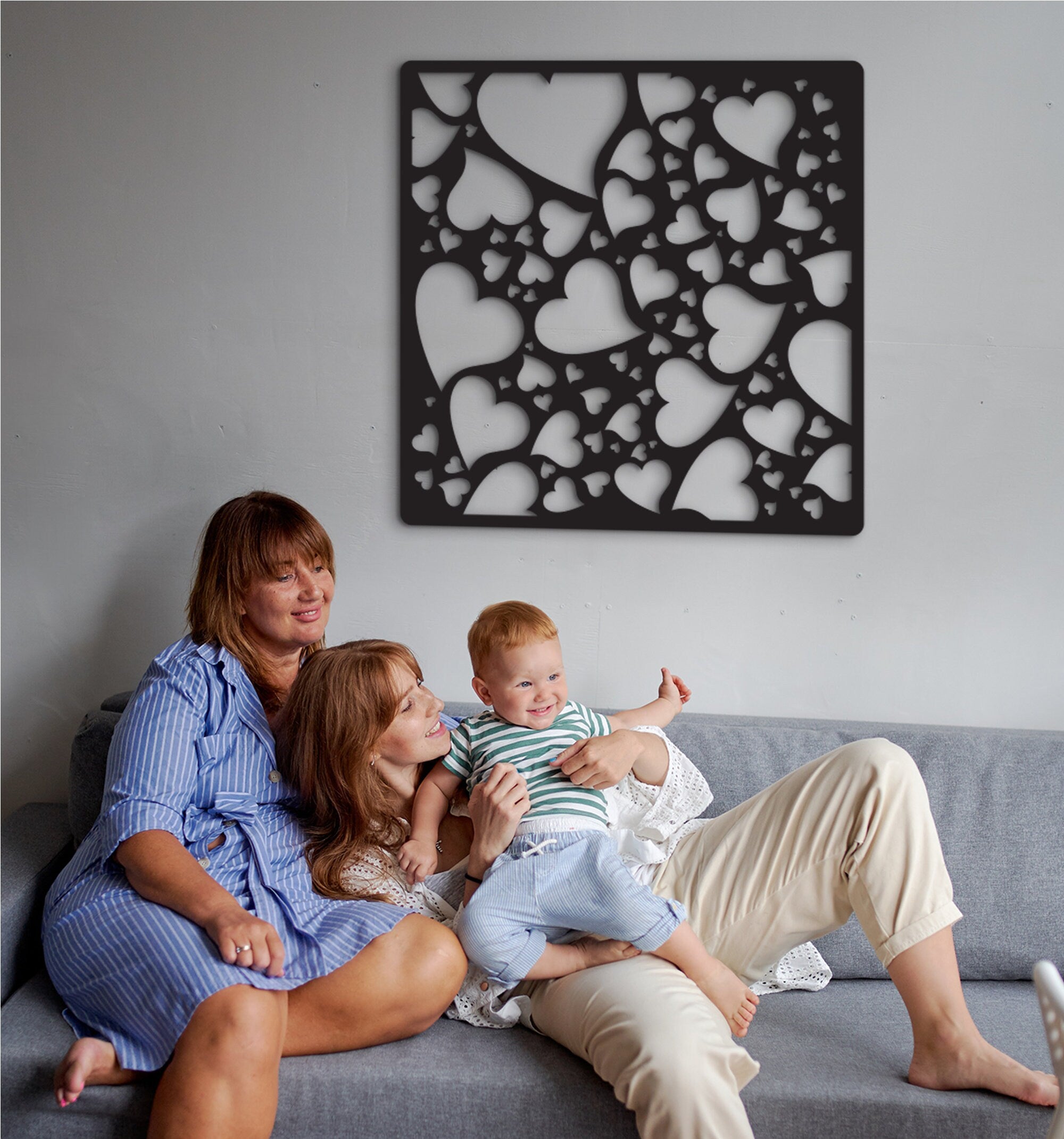 Love Heart Wooden Wall Art: 3D Shadow Decor