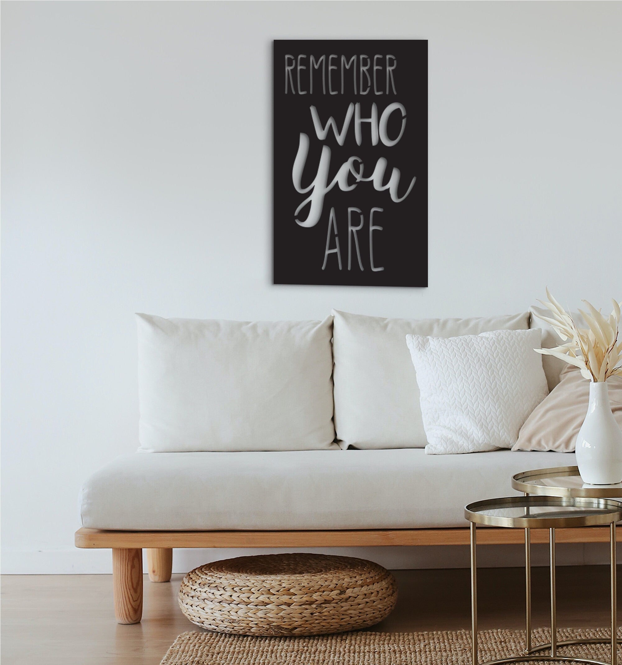 Remember Who You Are Wood Wall Decor: Motivational Office Art