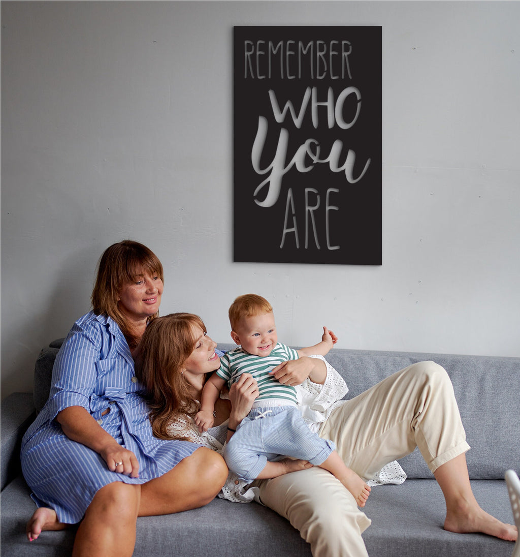 Remember Who You Are Wood Wall Decor: Motivational Office Art