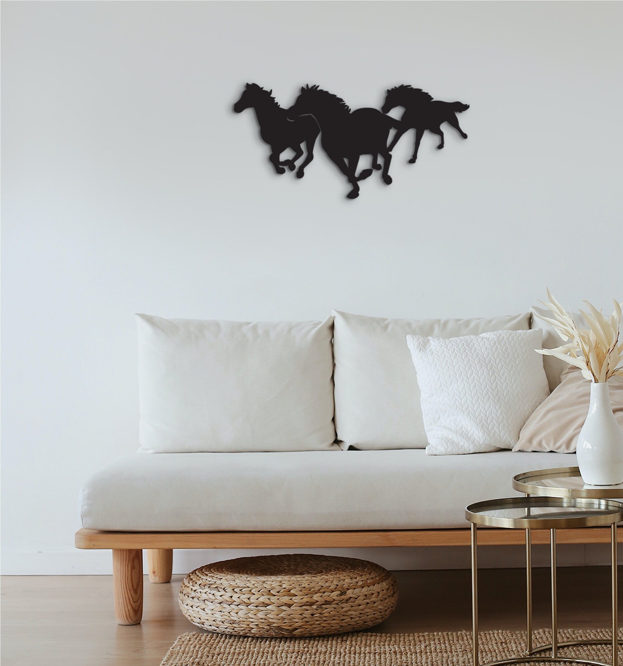 Geometric Horse Wood Wall Art: Cowboy Western Decor
