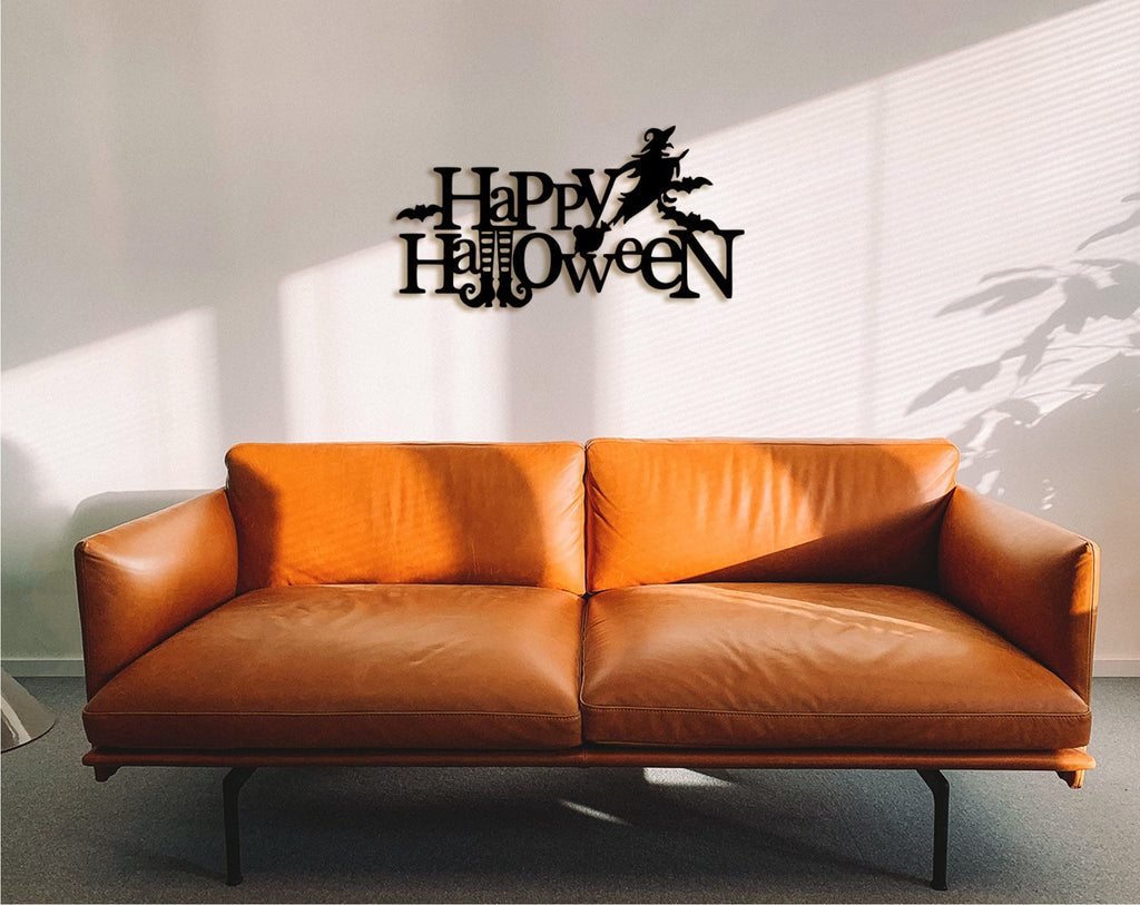 Happy Halloween Wood Sign: Spooky Wall Decor