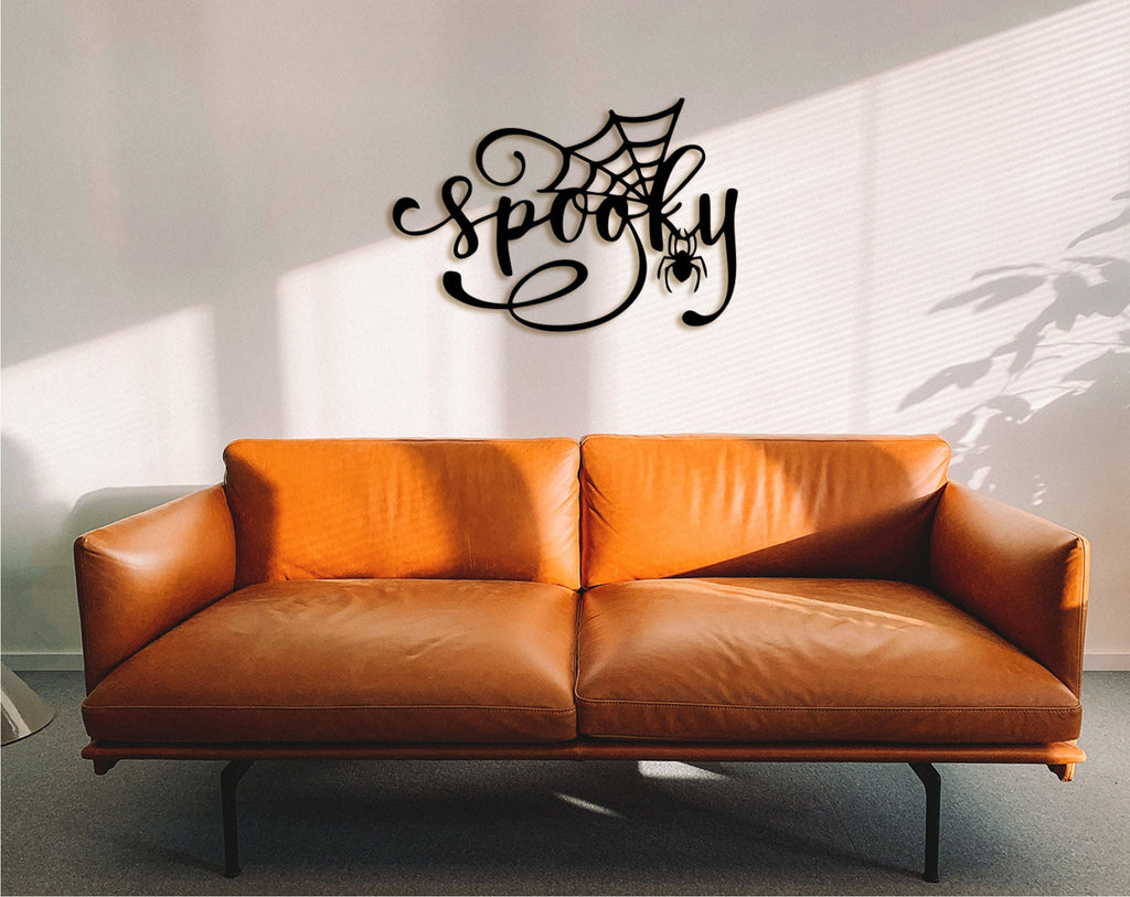 Spooky Halloween Wood Sign: Spiderweb Wall Decor