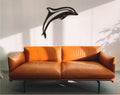 Geometric Dolphin Wood Wall Art: 3D Shadow Decor