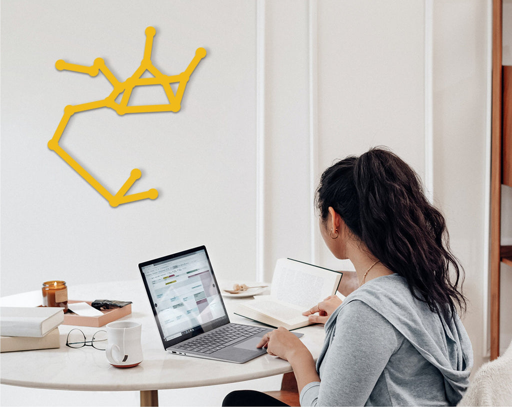 Geometric Sagittarius Zodiac Sign: 3D Wood Wall Art