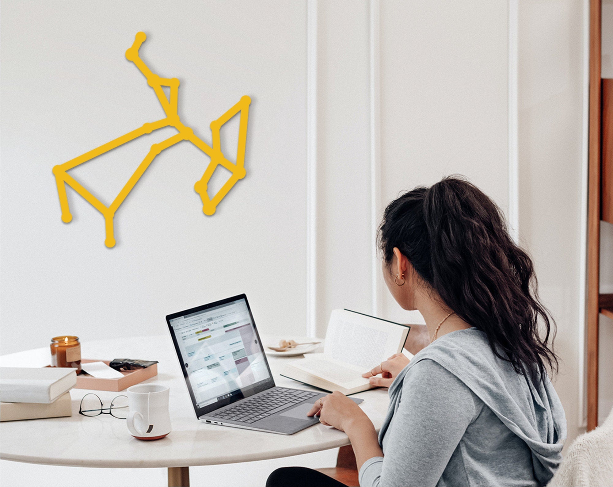 Sagittarius Constellation Wood Wall Art: Geometric Zodiac Sign