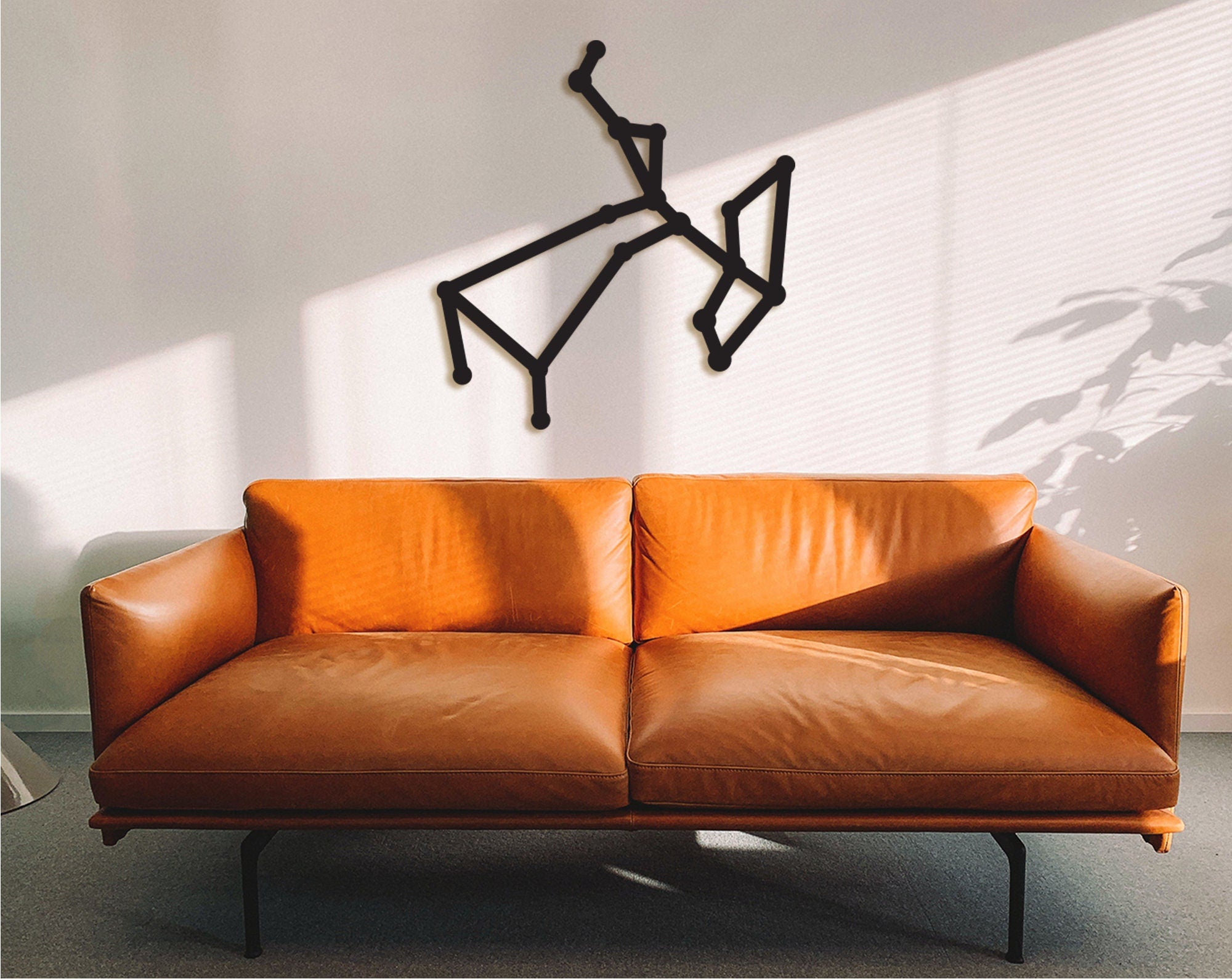Sagittarius Constellation Wood Wall Art: Geometric Zodiac Sign