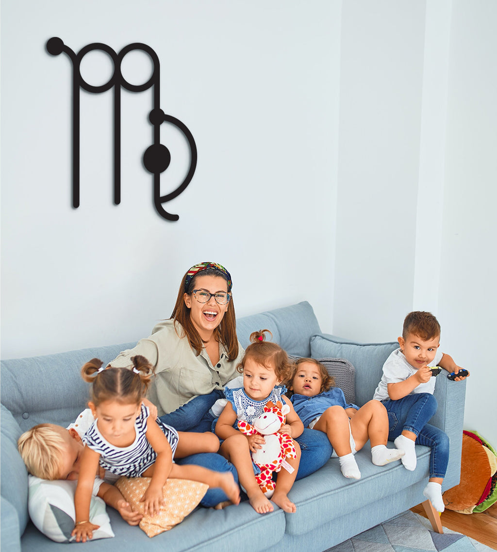 Virgo Constellation Wood Wall Art: Geometric Zodiac Sign Decor