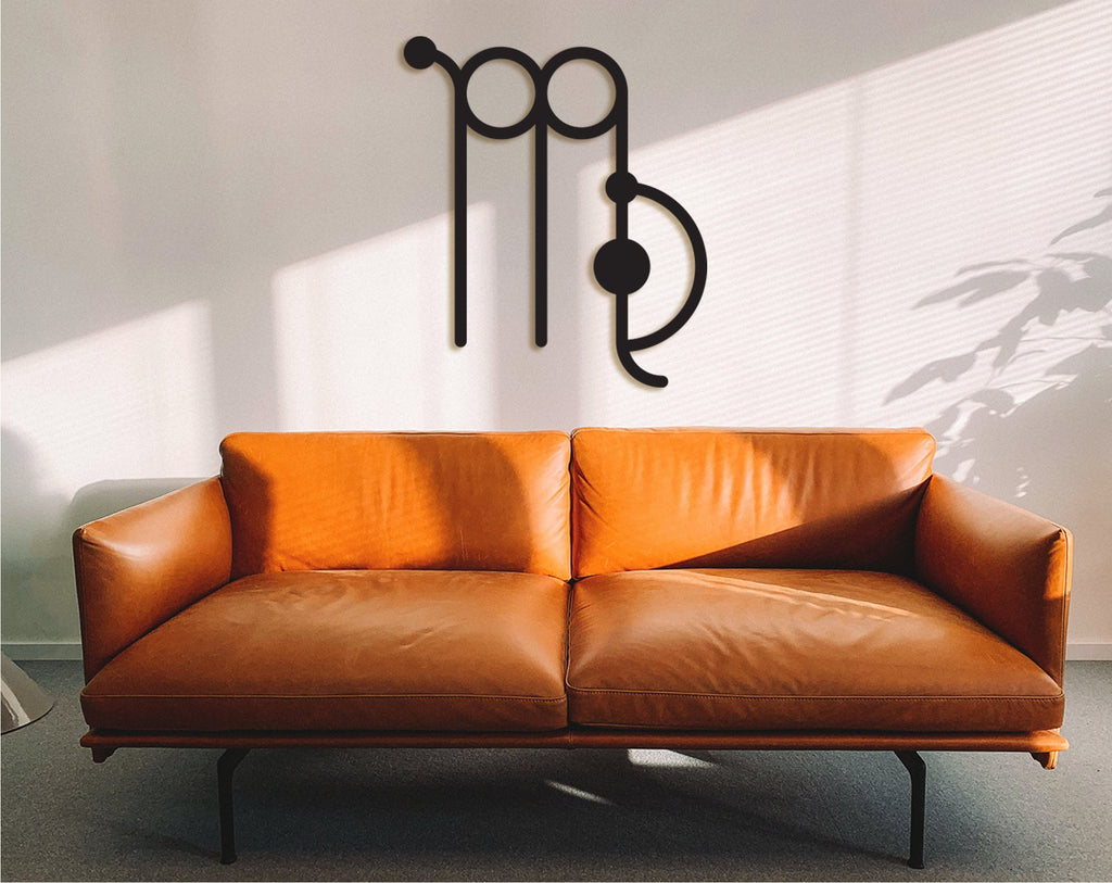 Virgo Constellation Wood Wall Art: Geometric Zodiac Sign Decor