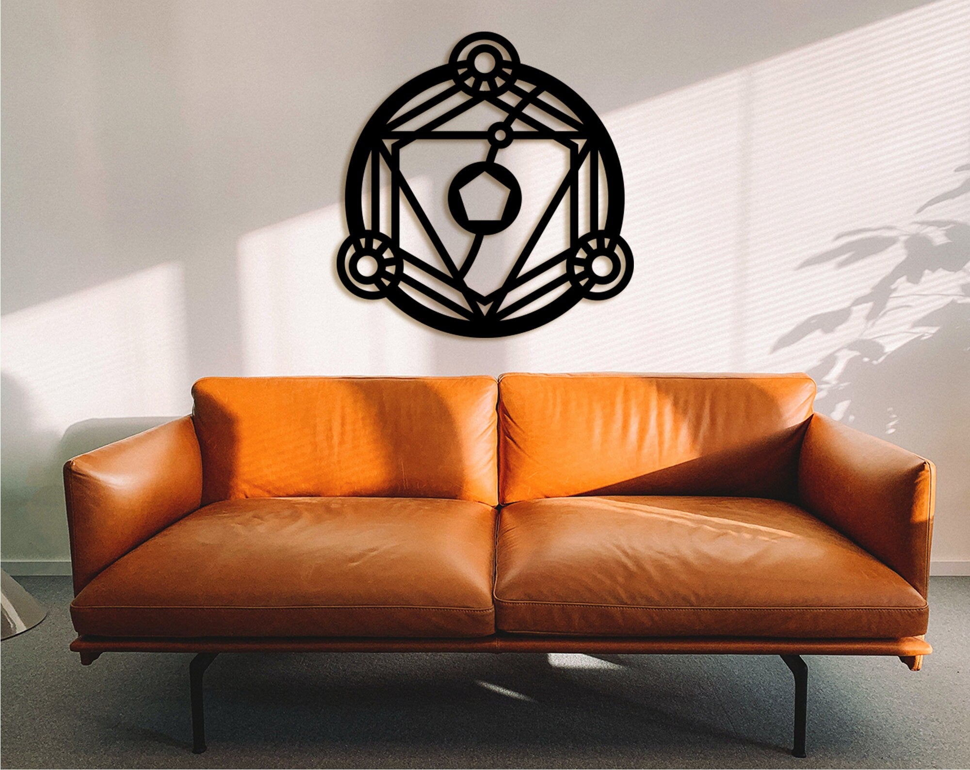 Metatron's Cube Wood Art: Geometric Wall Decor