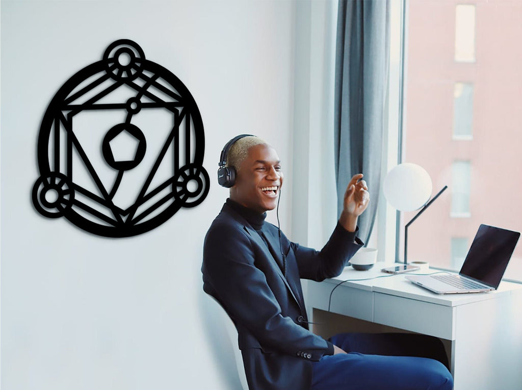 Metatron's Cube Wood Art: Geometric Wall Decor