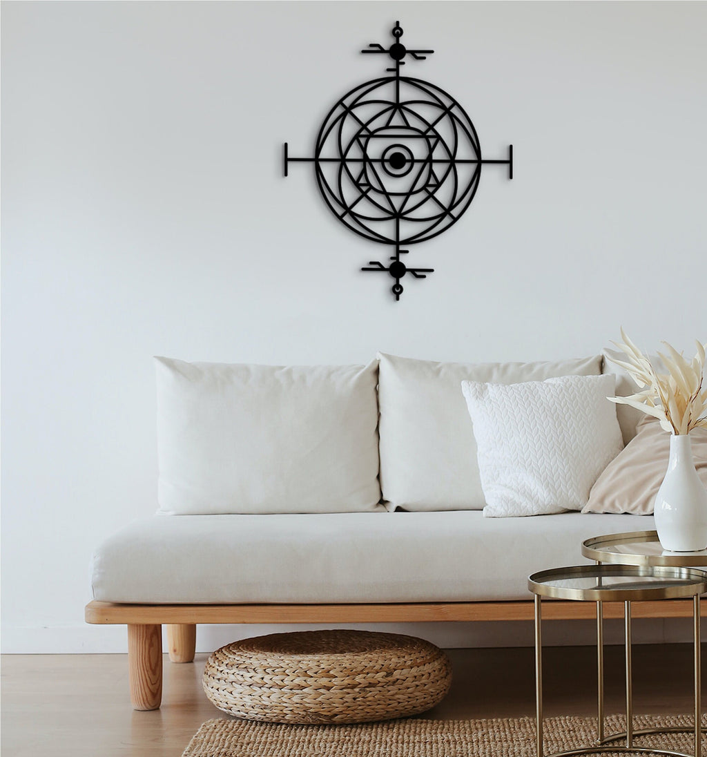 Geometric Wooden Wall Art: D&D Gamer Decor