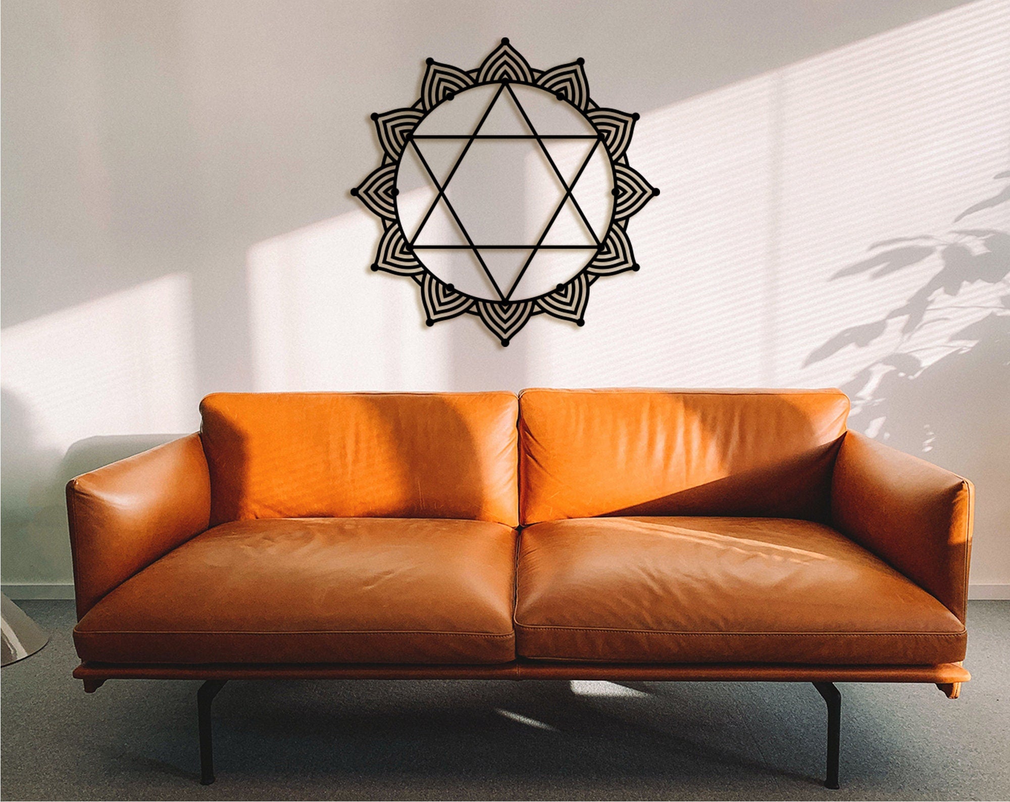 Wooden Star of David Wall Decor: Jewish Hexagram Art