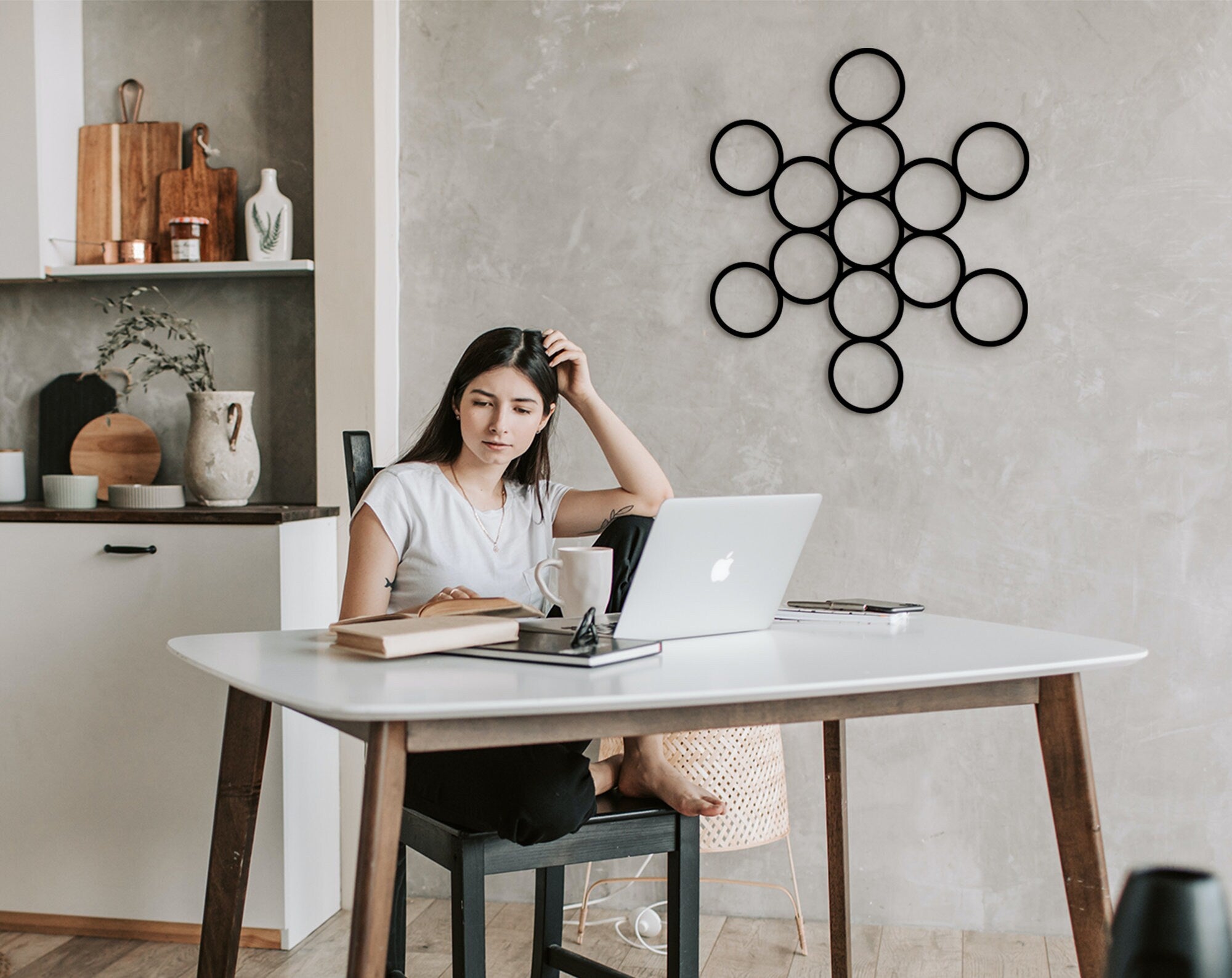 Sacred Geometry Wood Wall Art: Fruit of Life Decor
