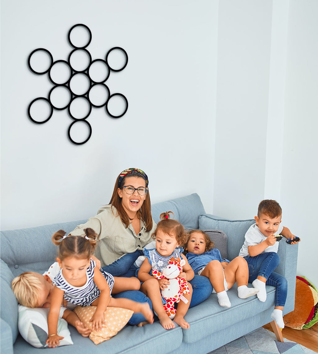 Sacred Geometry Wood Wall Art: Fruit of Life Decor
