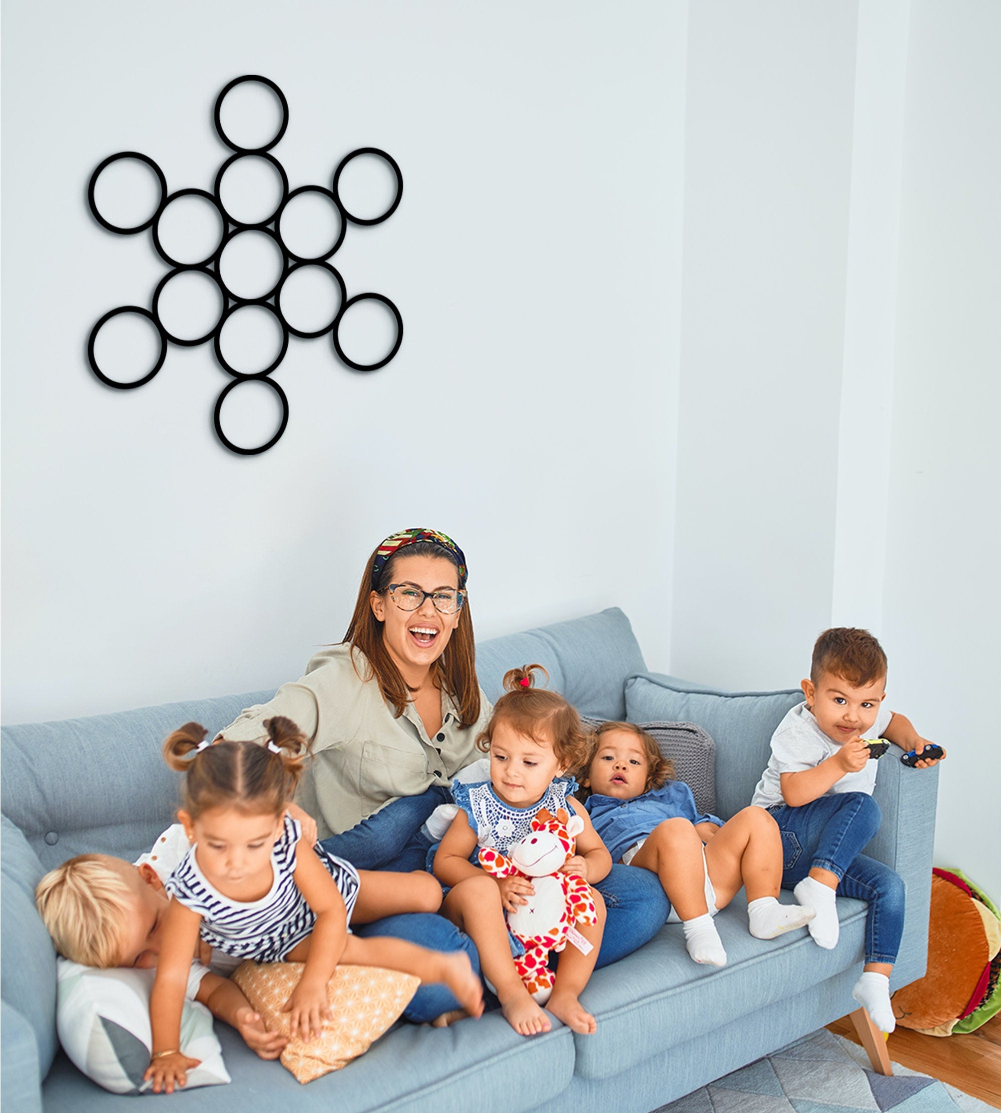Sacred Geometry Wood Wall Art: Fruit of Life Decor