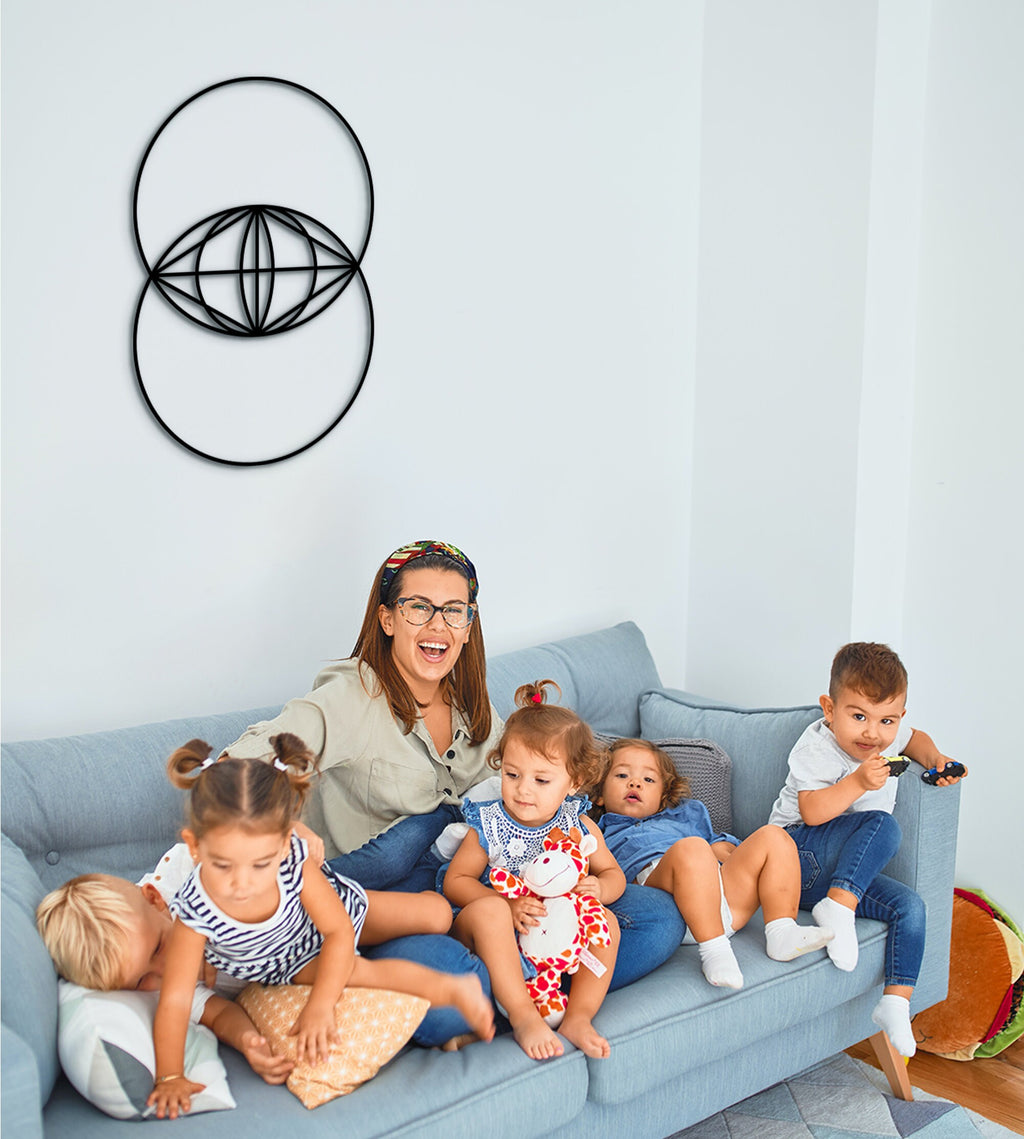 Vesica Piscis Wall Art: Sacred Geometry Wood Decor