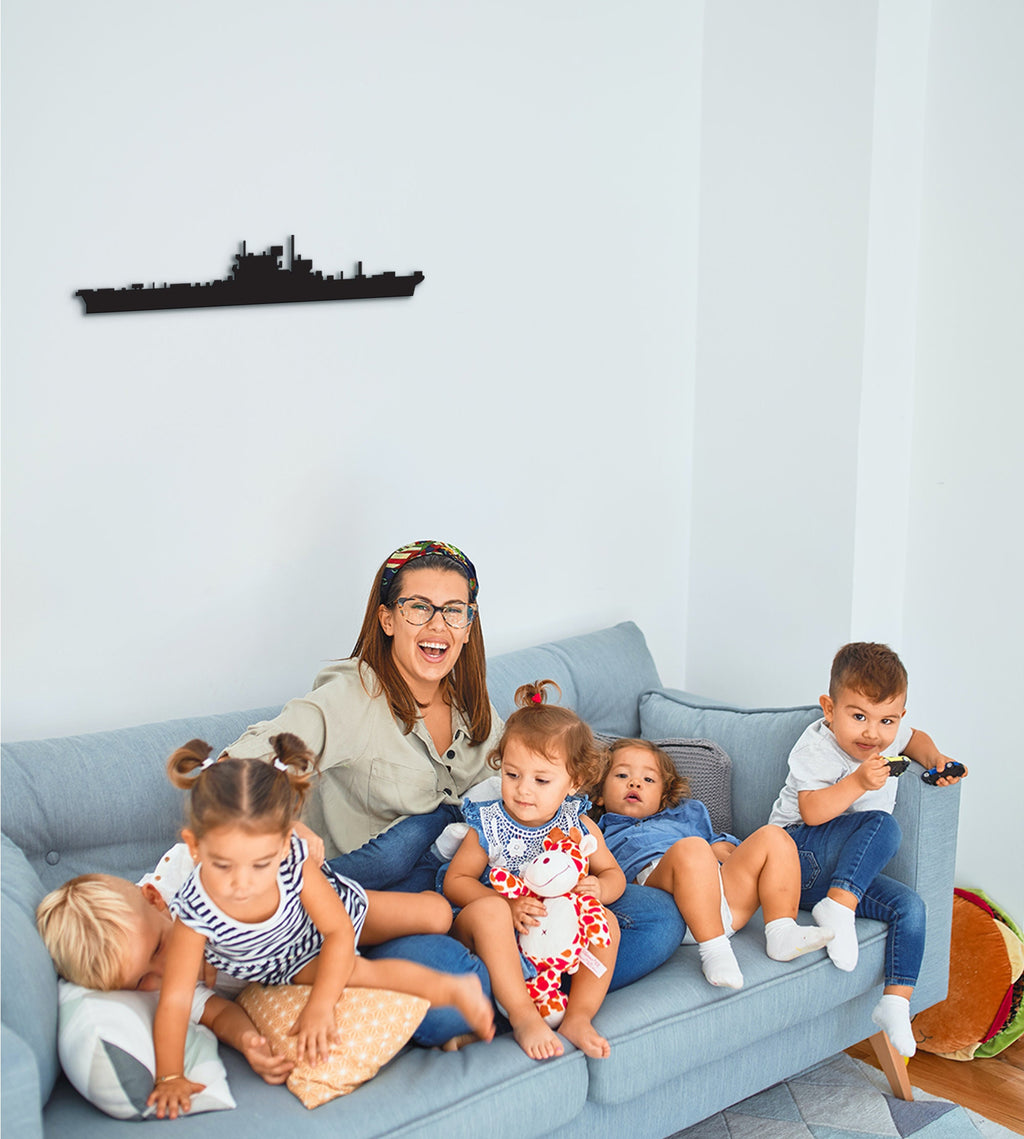 HMS Dreadnought Wood Wall Art: Marine Veteran Gift