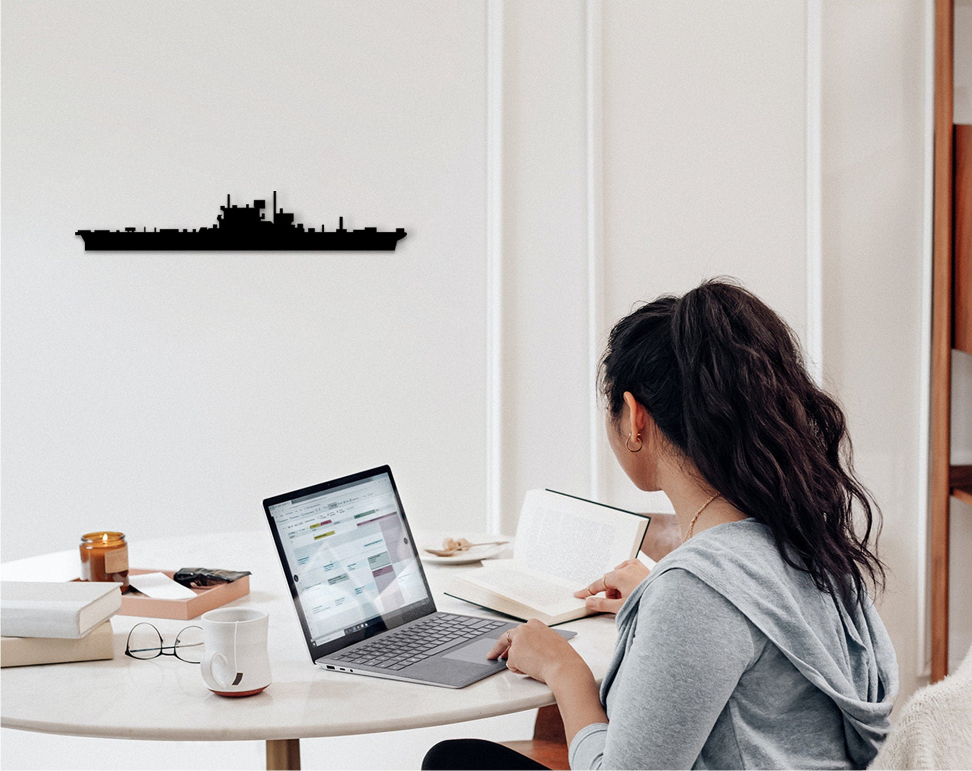HMS Dreadnought Wood Wall Art: Marine Veteran Gift