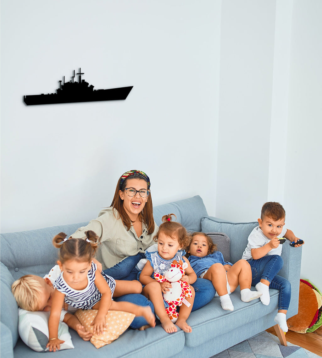 Bismarck Ship Wood Wall Art: Marine Veteran Gift