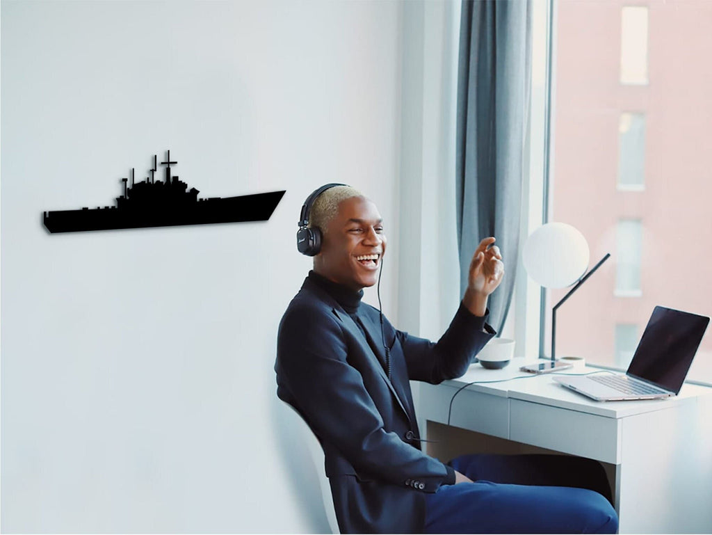 Bismarck Ship Wood Wall Art: Marine Veteran Gift