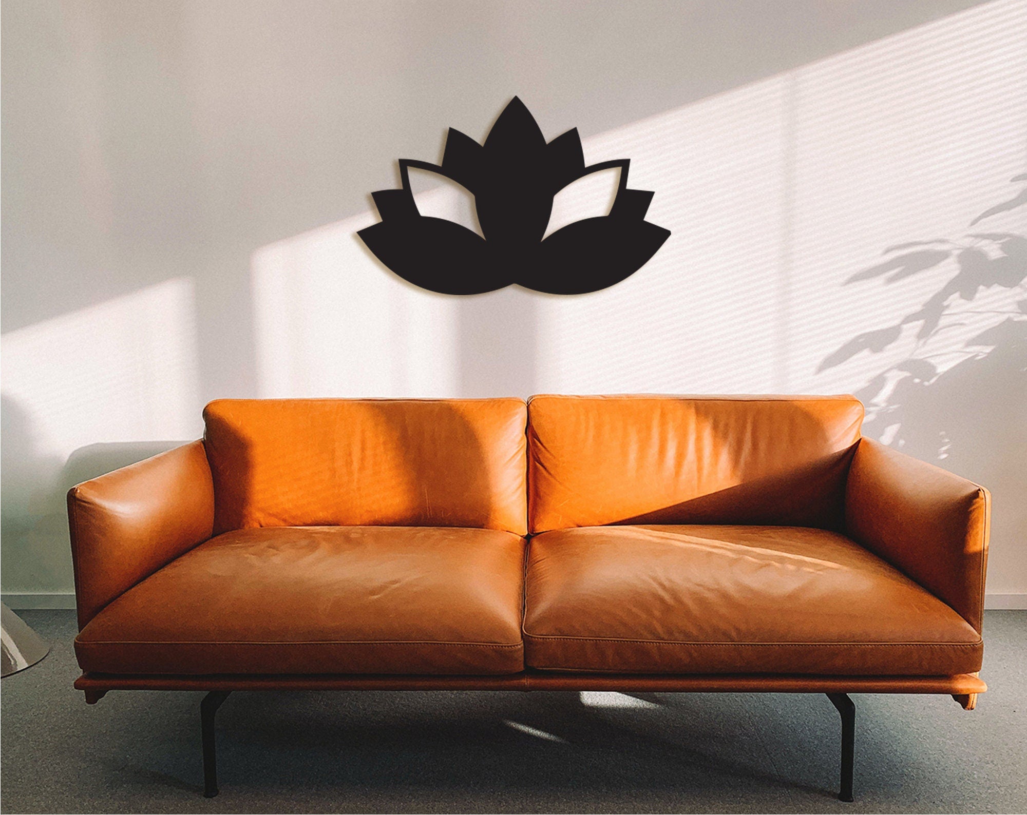 Wooden Lotus Flower Wall Decor: Mandala Art Sign