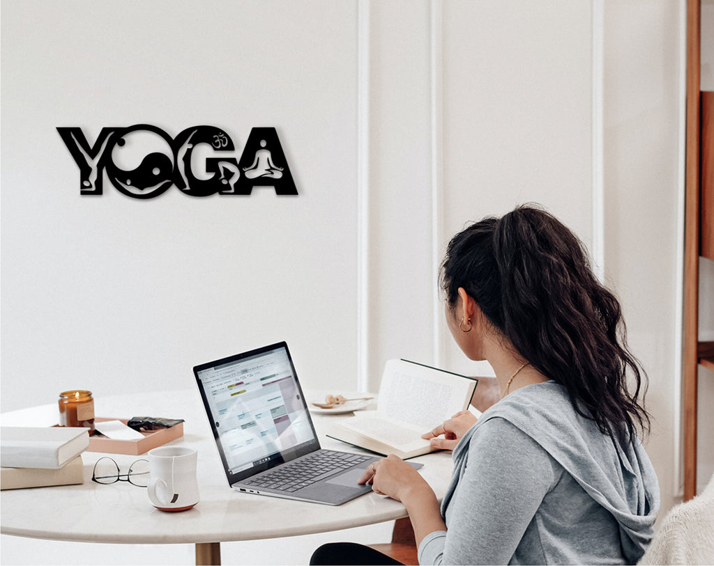 Yoga Sign: 3D Shadow Wall Art, Studio Decor