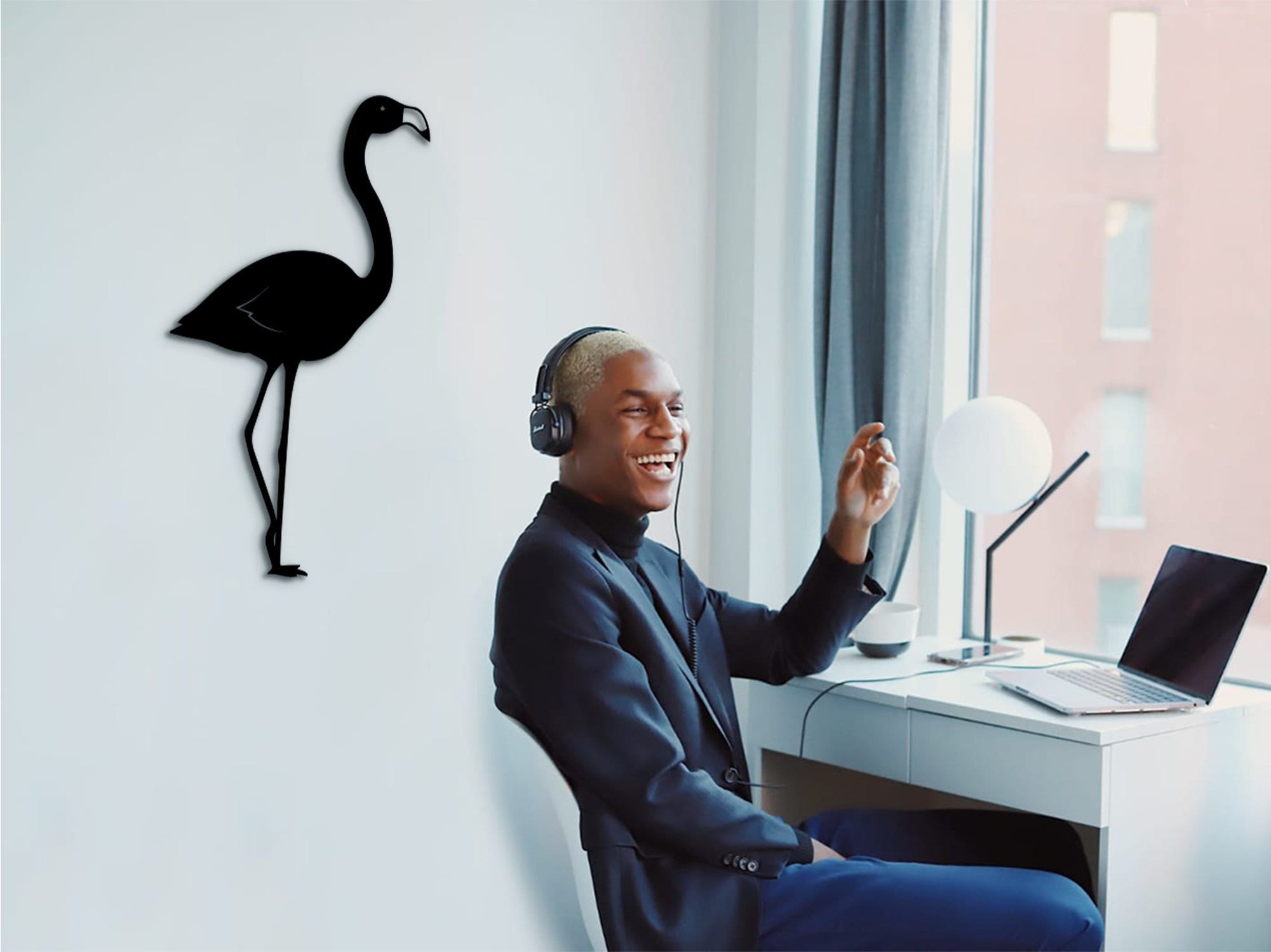 Geometric Flamingo Wall Art: 3D Shadow Decor